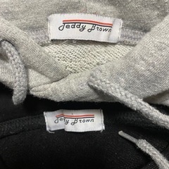 （決まりました）ビッグプルパーカー　ブラック&グレー2着セット　フリーサイズの画像