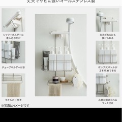 ステンレスシャワーラック2段(スクエア) ニトリの画像