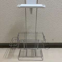 ステンレスシャワーラック2段(スクエア) ニトリの画像