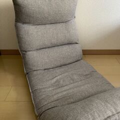 リクライニングチェア　座椅子　グレー　