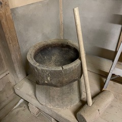 餅つき、杵と臼