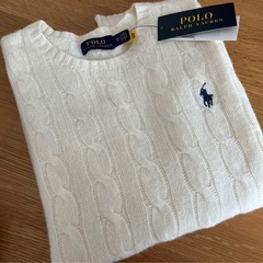 ポロラルフローレン　ケーブルニット ウールカシミヤ セーターの画像