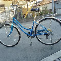 【取引先決定】26インチ　自転車　(青)