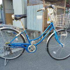 【取引先決定】26インチ　自転車　(青)