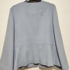 グリーンレーベルリラクシング ノーカラージャケット ブルーの画像