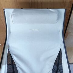 ヘッドレスト付きハイバックチェア アウトドアチェアの画像