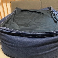 無印　体にフィットするソファ　綿デニムネイビーカバーセット
