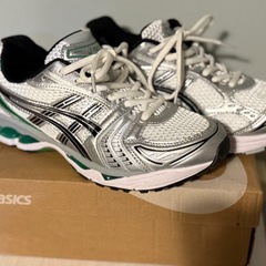 【極美品】asics gel-kayano14【希少サイズ】【25.0cm】アシックス　カヤノ14 白緑