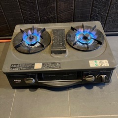 プロパン用ガスコンロ　ゴムホース乾電池付き