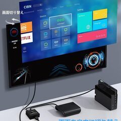 【4K安定版】HDMI 切替器 4K 60HZ hdmi Ver2.0 セレクター 1入力2出力/2入力1出力 双方向 HDCP 2.2 手動 切り替え PS4 Pro DVDプレーヤー HDTV対応の画像