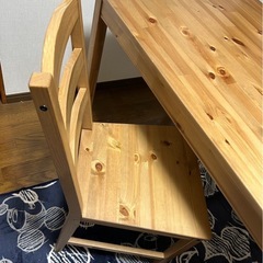 ［机、イス4脚セットでの引き渡し可］IKEA ダイニングチェアー IVAR(イーヴァル)の画像