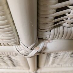 白色　籐チェスト(お話し中)の画像