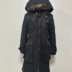 レディース　秋冬　ロングコート　ジャケット　黒