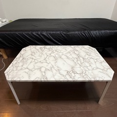 大理石柄折りたたみテーブル