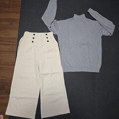 新品❗Sサイズボタンパンツ&セーターの画像