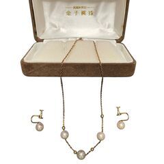 【最高級】18k パール ネックレス イヤリング セット KAN...
