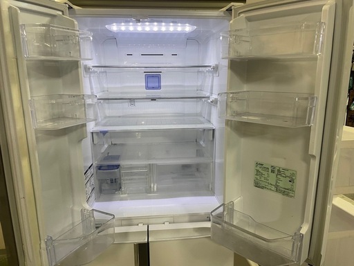 三菱 MR-R47Z-W1 ノンフロン 冷蔵庫 フレンチドア 465L 中古 