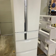 三菱 MR-R47Z-W1 ノンフロン 冷蔵庫 フレンチドア 465L 中古 
