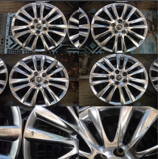 トヨタ ハリアー60 純正ホイール 4本 18×7.5j OFF+45 5穴 PCD114.3 18インチ☆33808
