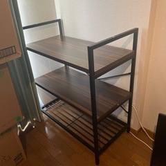 3段、ラック、ブラウン