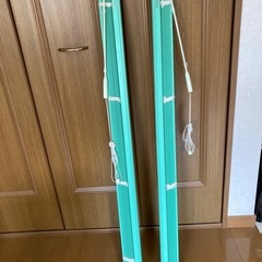 ブラインド　青緑色２枚組の画像