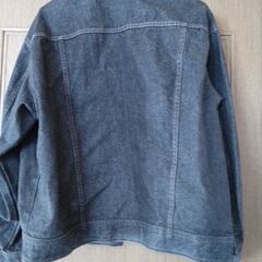 ジーンズジャンパー　ヴィンテージ　シルキャットSI LCAT  黒　胸に金糸刺繍　サイズM 　バスト79ー87　身152ー160　男女兼用の画像