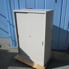 引違い書庫 鍵あり ニューグレー オカムラ製 800x400x1250 4A47ZZ Z13