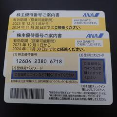 ANA株主優待券2枚で500円