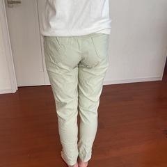 スキニーローライズパンツ　ライトグリーンの画像