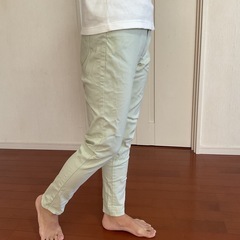 スキニーローライズパンツ　ライトグリーンの画像