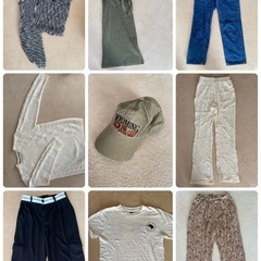 洋服まとめ売り11点(ワンピース、ジーンズ、パンツ、Tシャツ、ニ...
