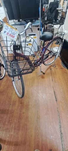リサイクルショップどりーむ天保山店　No1473　自転車　ママチャリ　26インチ　大きめのカゴ付き・ライト付き　写真参照　オススメですよ～