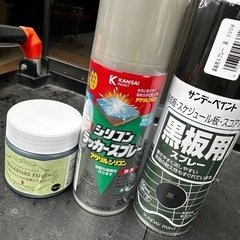 黒板スプレー、ラッカースプレーなど