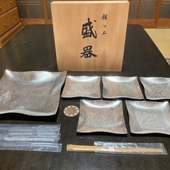 【新品未使用】銀仕上　盛器　AZUMA アズマ　銀食器　シルバー...