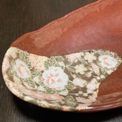 【新品未使用】加賀友禅　清々窯　組盛鉢　2枚セット　黒&赤　着物柄　桜　の画像