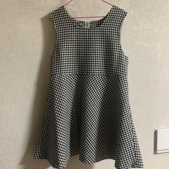 女の子120格子柄ワンピースの画像