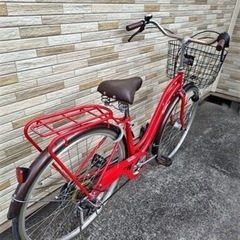 《お譲り先決定》自転車　中古　 27インチ　6段変速　LEDオートライトの画像