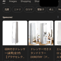 収納付き鏡（全身）の画像