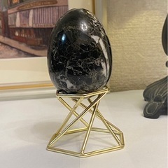 天然石　大理石？　オブジェ　台座付きの画像