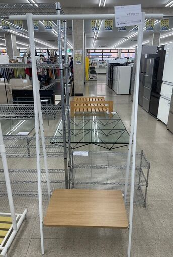 ★ジモティ割あり★  ハンガーラック 白 H159×D40×W88 クリーニング済み TJ9933