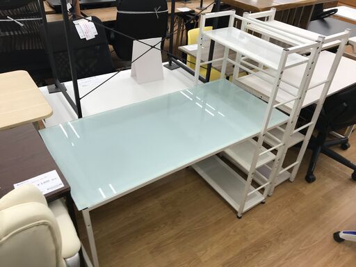 ★ジモティ割あり★  デスク ホワイト H115×W122×D60 クリーニング済み KJ7048