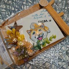 柴犬Welcomeボードイーゼルハンドメイド作品