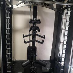 本格パーソナルジムセット【レボルワン】オールインワンスミスマシン&ダンベルセットの画像