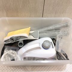 ☆465☆アイリスオーヤマ スチームクリーナー キャニスタータイプ ホワイト STM-410N スチーム　掃除用品　高温　動作品の画像