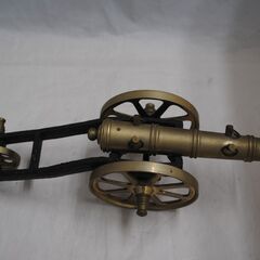 [1010] 大砲 置物 金属工芸 古道具 昭和レトロ 骨董品 ミニチュアの画像