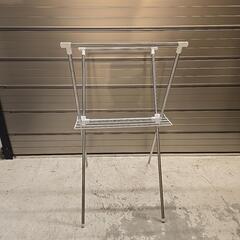 タオル掛付室内物干しスタンドX型