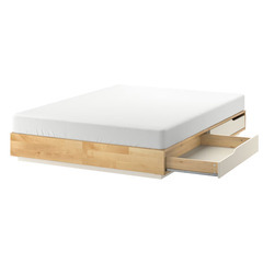 IKEA】 収納付きベッドフレーム MANDAL クイーンサイズ相当