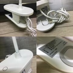 ⑦LEDクリップライト USB電源　LTC-LC12U-WN／06-0989 オーム電機 2022年製 3個セットの画像