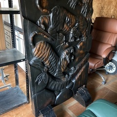 衝立 虎 黒檀 置物 
オブジェの画像