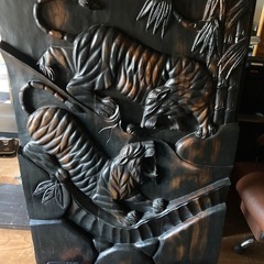 衝立 虎 黒檀 置物 
オブジェ